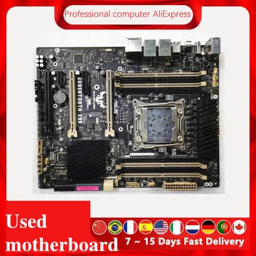 For ASUS SABERTOOTH X99 Original Used Desktop X99 X99M 2011 Socket LGA 2011 Core i7 LGA2011 V3 DDR3 Motherboard