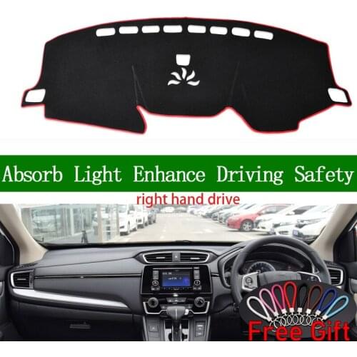 For Honda CRV 2017 2018 2019 Right Hand Drive Dashboard Cover Car Stickers Sun Shade Dash Mat Carpet Interior Accessories