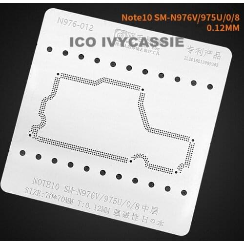 For Samsung Note10 SM-N976V/975U/0 Board Middle Frame BGA Stencil Motherboard Mid Layer Reball Tin Plant Net N976-012 0.12mm