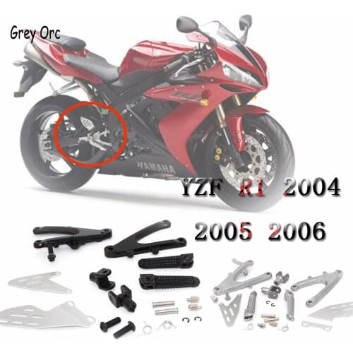 For YAMAHA YZF - R1 YZF R1 2004 2005 2006 Front Motorcycle Footrests Bracket Foot Pegs