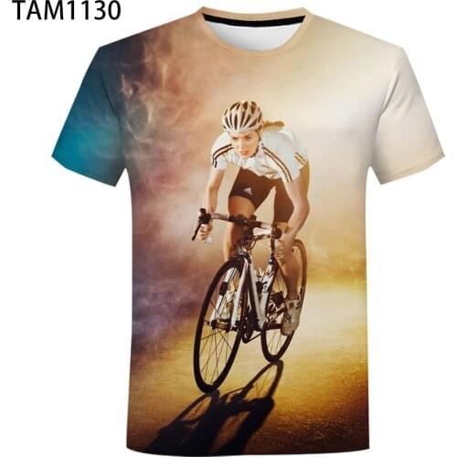 Bike 20213d Harajuku mens / womens sports fitness short sleeve cotton simple casual top childrens loose T-shirt