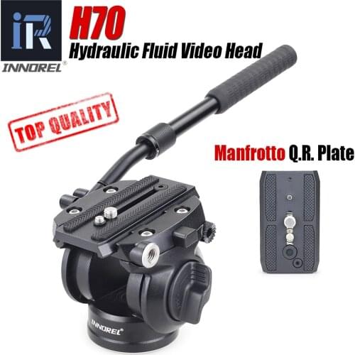 INNOREL H70 Panoramic Video Hydraulic Fluid Tripod Head for Camera Tripod Monopod Slider Stabilizer with Quick Release Plate