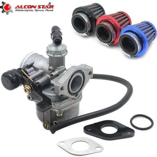 Alconstar 19mm PZ19 Hand Choke Carburetor Carb Intake Pipe Air Filter Fuel Filter 50cc 110cc 125cc For Dirt Pit Bike Quad ATV
