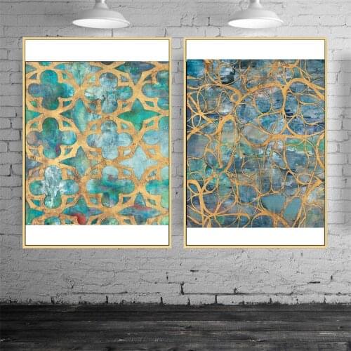 Picture Abstrakt Canvas Quote Wall Posters And Prints Set 2 Golden Interior Decoration For Rooms Nice Price Good Sale Luxury