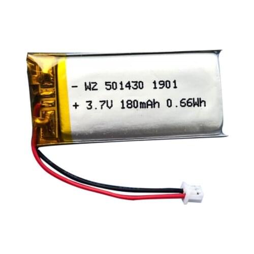 3.7V rechargeable polymer lithium battery 501430-180mAh recording pen point reading pen pedometer environmental protection batte