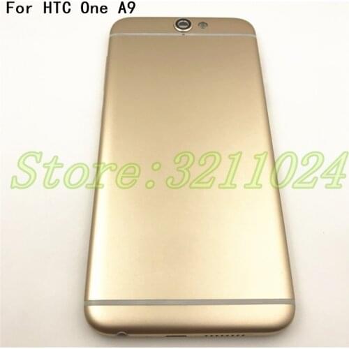Metallic Rear Housing Door For HTC One A9 Back Cover Battery Case with Volume Power Button with Camera Lens Replacemen