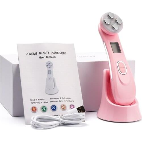 Mesotherapy Electroporation RF Radio Frequency Facial LED Photon Skin Care Device Face Lifting Tighten Wrinkle Removal Eye Care