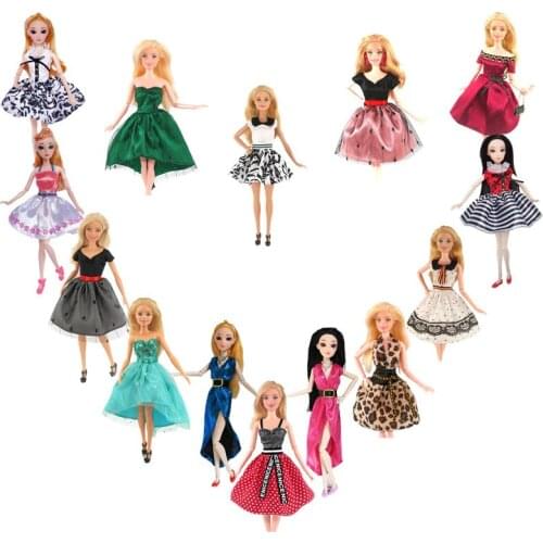Cosplay Fashion 1/6 BJD Doll Dress For Barbie Clothes Princess Party Gown Dancing Costume 30cm Dolls Accessories Kids Best Gifts