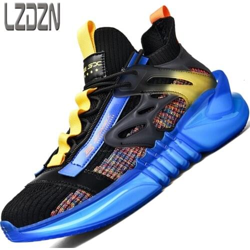 Mens Sports Casual Full Air Cushion Shock Absorption Running Particles Fashion Shoes Ins Tide Shoes Summer Breathable Net Shoes