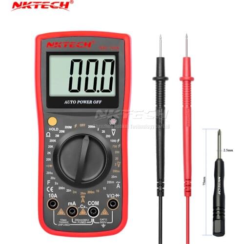 NKTECH Digital Multimeter Ohmmeter Voltmeter NK-50A AC DC Voltage Current Resistance Capacitance Triode Data Hold Auto Power off