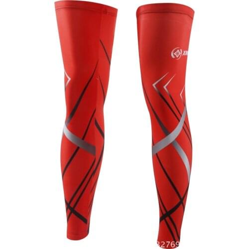 New XINTOWN Women Men Bike Bicycle Cycling Leg Warmers Running Sleeve Sun UV Protection Guard Knee S-3XL Red CC4229