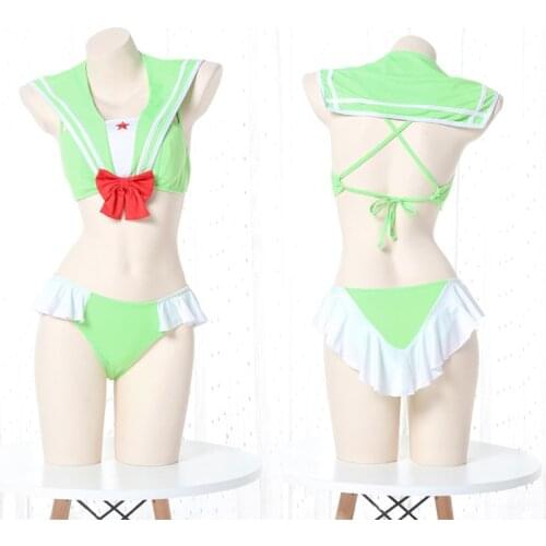 Wholesale Anime Kino Makoto Cosplay Uniform SUKUMIZU Swimsuit Swimwear Lolita Swimming Suit For Women Lingerie Set