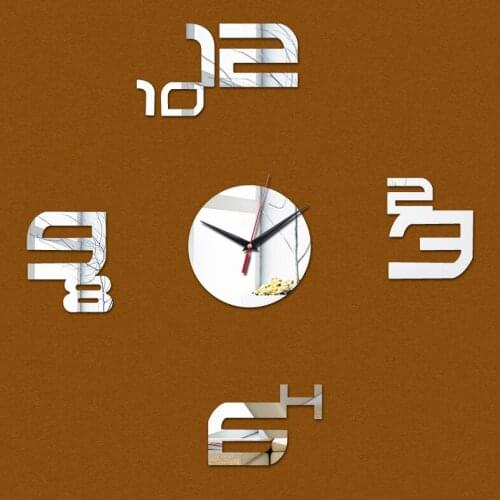 Hot Acrylic wall clock Modern flower new design mirror sticker top fashion frame wall clock watches Abstract home decor