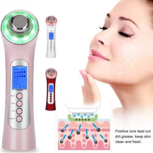 5-IN-1 Portable Ultrasonic Machine Photon Therapy Massager Skin Care Anti-aging Wrinkle Removal Machine Skin Care Tools