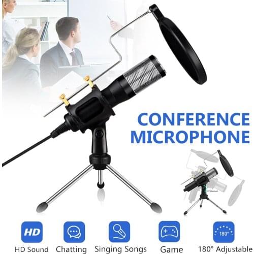 Karaoke Microphone Professional Condenser Microphone with Stand for Computer Windows Studio Iphone Android Recording Microphones