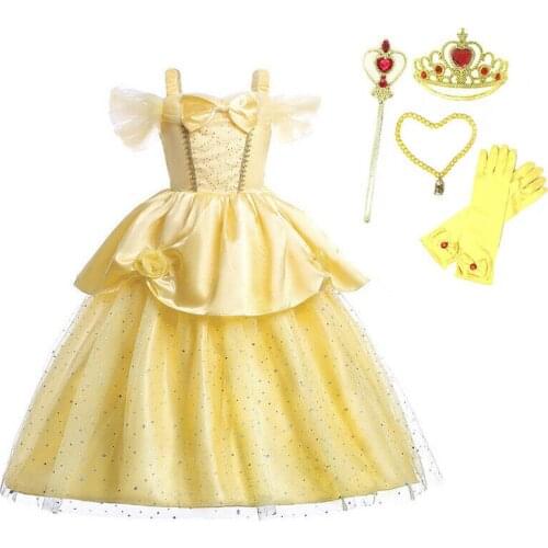 Deluxe Belle Princess Beauty And The Beast Fairy Dress Book Week Fancy Dress