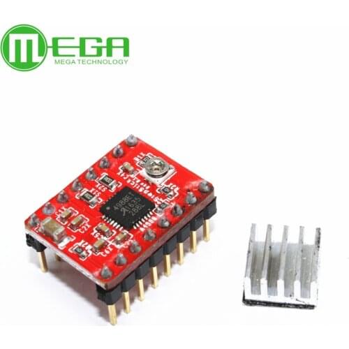 Stepper Driver A4988 Stepper Motor Driver Module +1pcs Heat Sink Integrated Circuits (Red)