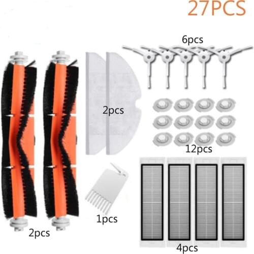 Robot vacuum cleaner hepa filter brush cleaning cloth accessories for xiaomi mijia mi 1S Roborock S50 S51 S6 spare parts