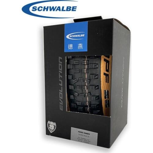 Schwalbe MTB Tire 29x2.35 HANS DAMPF Ultralight Tubless SnakeSkin Yellow Bands Folding Bicycle Tyre Cycling Replacements