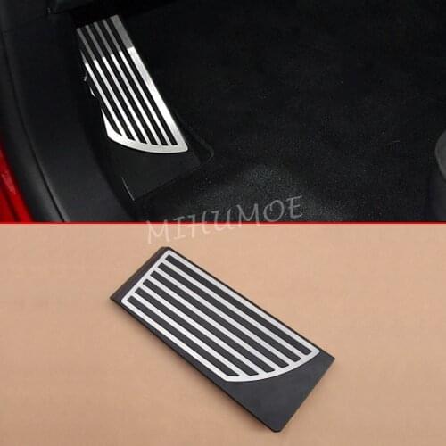 Sport Foot Rest Dead Pedal Pad Cover Overlay For 2018-2020 Alfa Romeo Stelvio