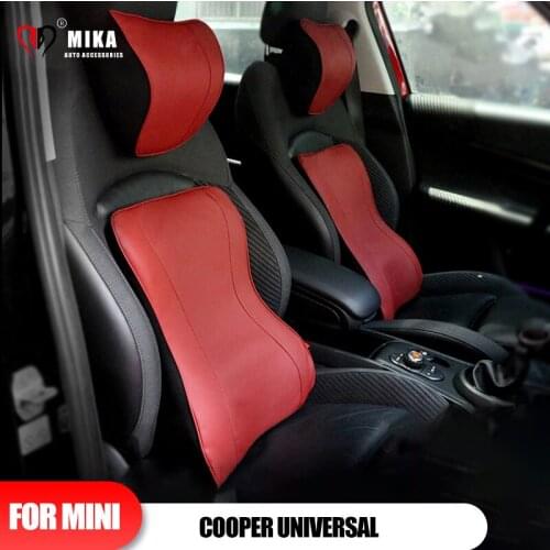 For Mini Cooper Universal F54 F55 F56 R55 R56 R60 Car Neck Pillow Memory Foam Headrest Waist Headrest Pad Quilt Auto Styling
