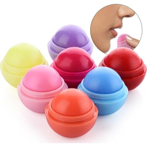 1 PCS Cute Ball Lip Balm Moisturizing Lipstick Lip Protector Fruit Sweet Taste Embellish Makeup Lipstick Gloss Cosmetic