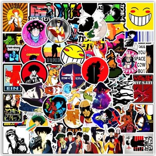 10/50PCS Cowboy Bebop Stickers Waterproof Skateboard Car Guitar Motorcycle Luggage Suitcase Graffiti DIY Sticker Kid Toy