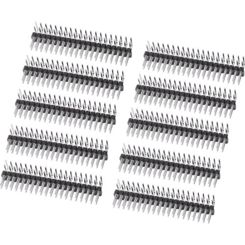 10 Pcs 2.54mm Pitch 2x20 40Pin Right Angle PCB Connector Pin Headers
