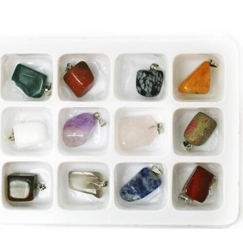 12pcs Mixed Natural stone Rose Color Irregular shape Opal pendants charms stone DIY handmade material for jewelry making