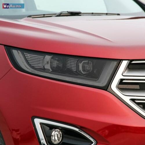 2 Pcs Car Headlight Protective Film Restoration Transparent Black TPU Sticker For Ford Edge 2016 2017 2018 2019 Accessories