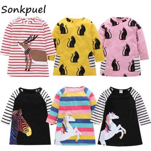 2020 Kids Long Sleeve Dresses Girl Elegant Striped Princess Dress Girls Christmas Dress 2 3 4 5 6 7 Years Childrens Clothing