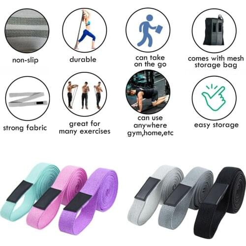 3 Levels Long Fabric Resistance Bands Non-Slip Fitness Pull Up Assist Booty Hip For Home Workout Exercise Equipment Wide Booty