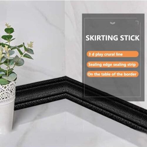 3D Self-adhesive Wall Sticker Waistline Baseboard Edging Strip Border Waterproof interior Decoration Wall Sticker Multiple Style