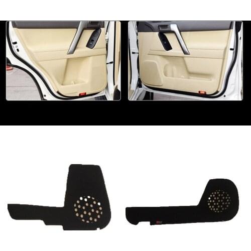 4pcs Fabric Door Protection Mats Anti-kick Decorative Pads For Toyota Prado 2010-2015