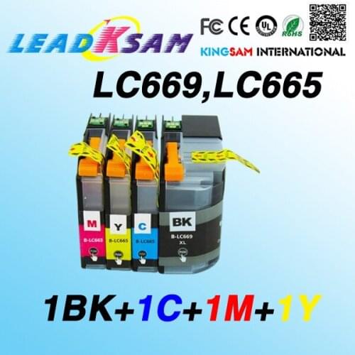 4x ink cartridge compatible for brother LC669 LC665 LC 669 665 LC669XL LC665XL MFC-J2320 MFC-J2720