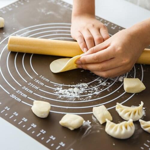 70x50cm Silicone Non-Stick Baking Mat rolling pin With Scale Rolling Dough Pad Kneading Dough Mat Pastry Oven Liner Placemat