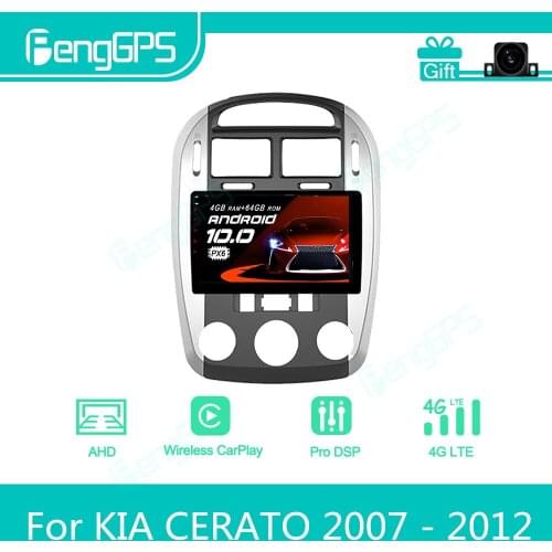 For KIA CERATO 2007 - 2012 Android Car Radio Stereo Multimedia DVD Player 2 Din Autoradio GPS Navigation PX6 Unit Screen Display