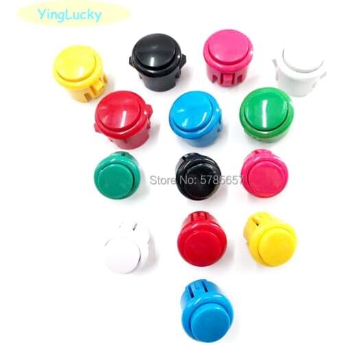 Free shipping 10pcs/lot arcade button 24mm 30mm buttons For arcade DIY kit game cabinet Pandora box