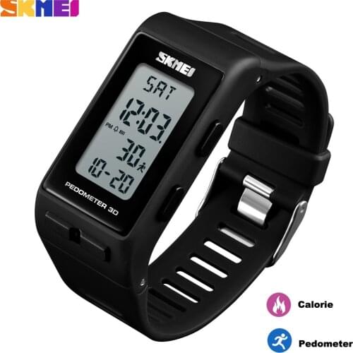 SKMEI Brand Mens Sports Watches Luxury Pedometer Calorie Digital Watch Waterproof Fitness Clock LED Electronic Wrist Watch Clock