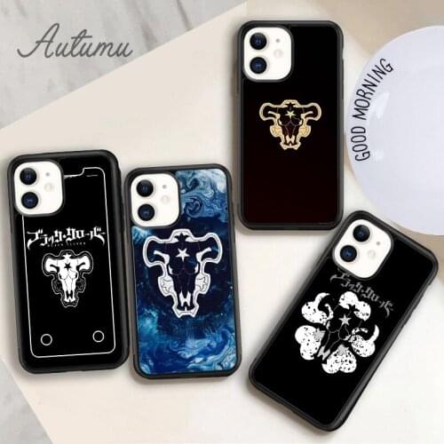 Black Clover Black Bull Yuno Phone Case for iPhone 11 12 Pro Max mini X XR XS SE 2020 5 6S 7 8 Plus Galaxy S8 S9 S10 Cover shell