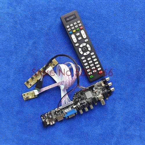 For LP156WH3-TLQ1/TLL1/TLL2/TLL3 VGA USB TV 3663 panel LVDS 40-Pin DVB digital universal 1366*768 LCD Controller board Kit