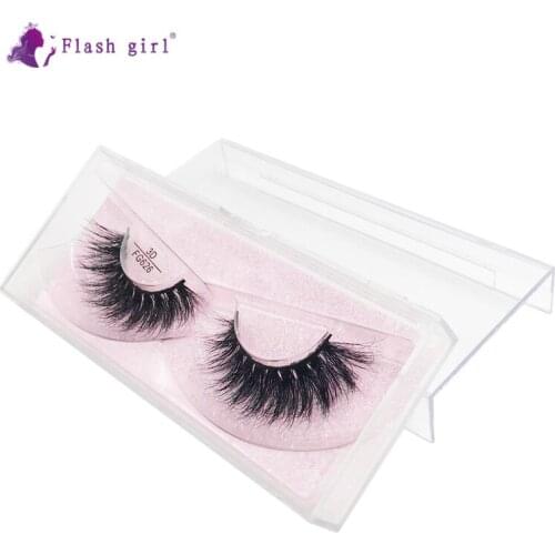 Flash Girl Wholesale 3D Real Mink Eyelashes Reusable Thick Natural Fake Eyelash Handmade Soft Strip Lashes FG626
