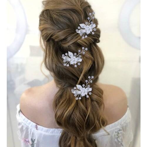 ZMHP133 Bridal Hair Clips Wedding Hair Pins Wedding Hair Accessories Bridal Hair Jewelry Wedding Hair Tiara Bridal Headwear