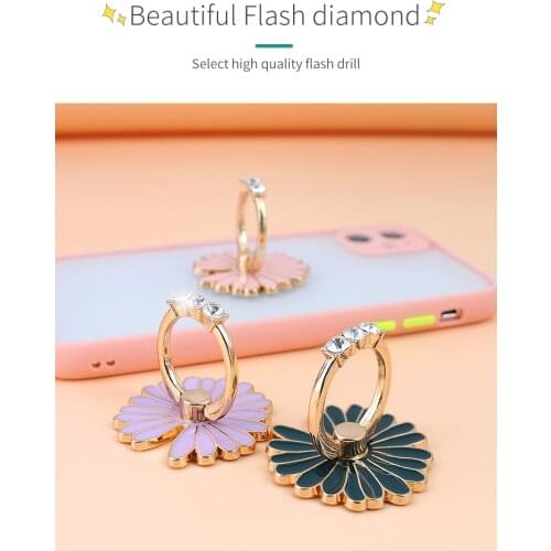 Flowers metal Mobile Phone Ring Holder For Samsung Xiaomi Stand Support Cell Phone Foldable Mobile Holder for Iphone XS MAX 7