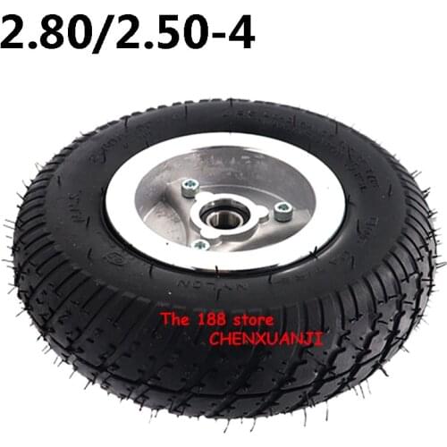 2.80/2.50-4 Solid Tire Wheel 8 Inch 2.50-4 Pneumatic Wheel Fits Electric Scooter Electric Vehicle Wheelchair Hand Truck