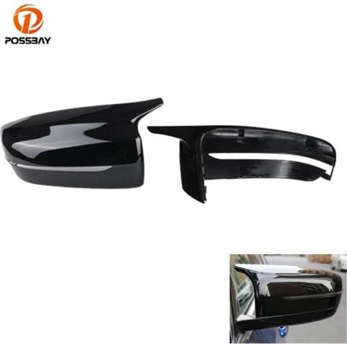 1Pair Car Black Side Mirror Caps Rearview Mirror Covers Exterior Wing for BMW 5 Series G30 G31 G38 2017 2018 2019 2020 2021