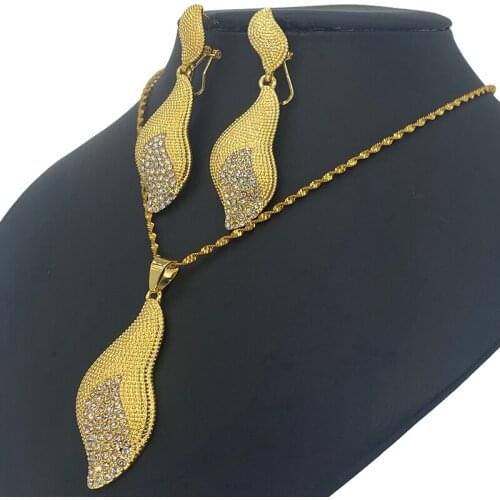 Jewelry Sets Gold Color bridal Ethiopian/Eritrea/dubai/ African Earring/Necklace/Ring/Bracelet for Women Gifts set jewellery