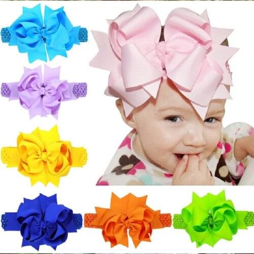 Naturalwell Oversized Big Bow Kids Hair Clip Baby Girls Hair Accessories With Clip Boutique Grosgrain Ribbon Bows Hairpins HB178