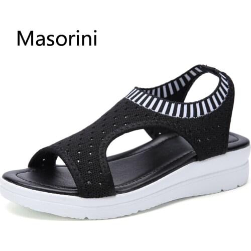 New 9 colors Woman Flat Summer Shoes Fashion Womens Sandals Wedge Comfortable Sandals Ladies Sexy Sandals Plus Size 35-45