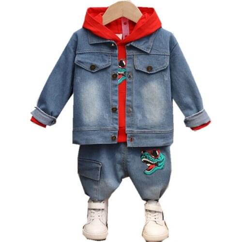 New Spring Autumn Baby Boys Girls Fashion Clothes Children Jacket Cartoon Hoodie Pants 3Pcs/sets Kids Toddler Casual Tracksuits